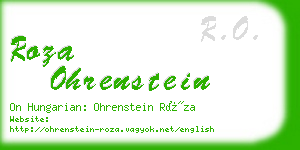 roza ohrenstein business card